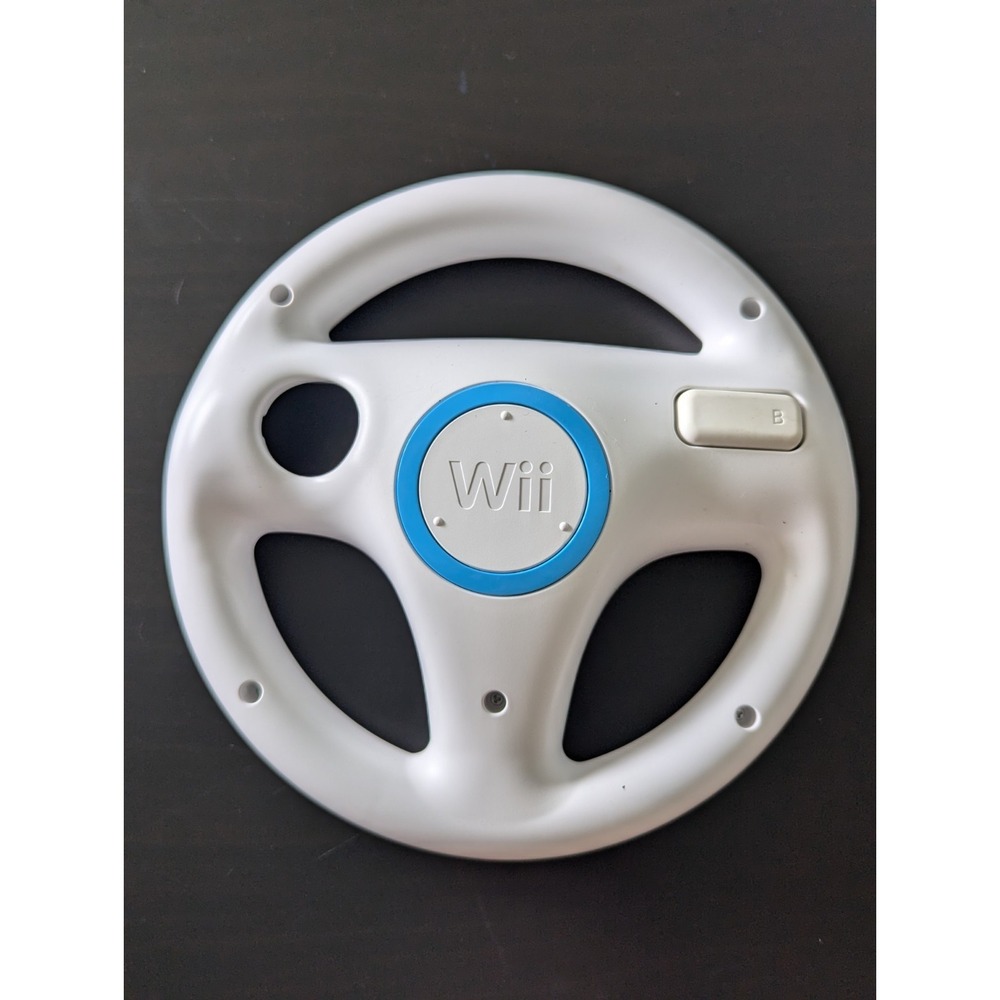 Nintendo Wii Wheel Controller Grip White OEM RVL-A-J-USZ